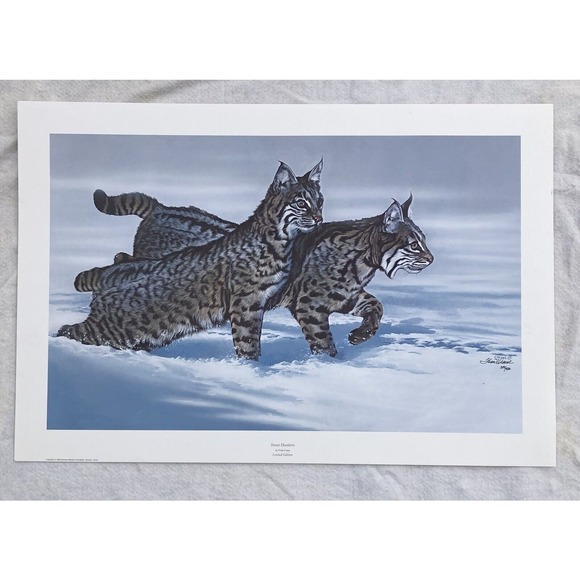 Phillip Crowe “Snow Hunters” Signed & Numbered Lithograph Print 219/950 33”X22” - Picture 2 of 7